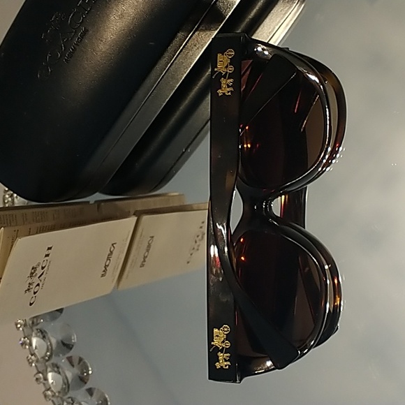 Coach Dark Tortoise Shades horse carriage gold - Picture 7 of 9